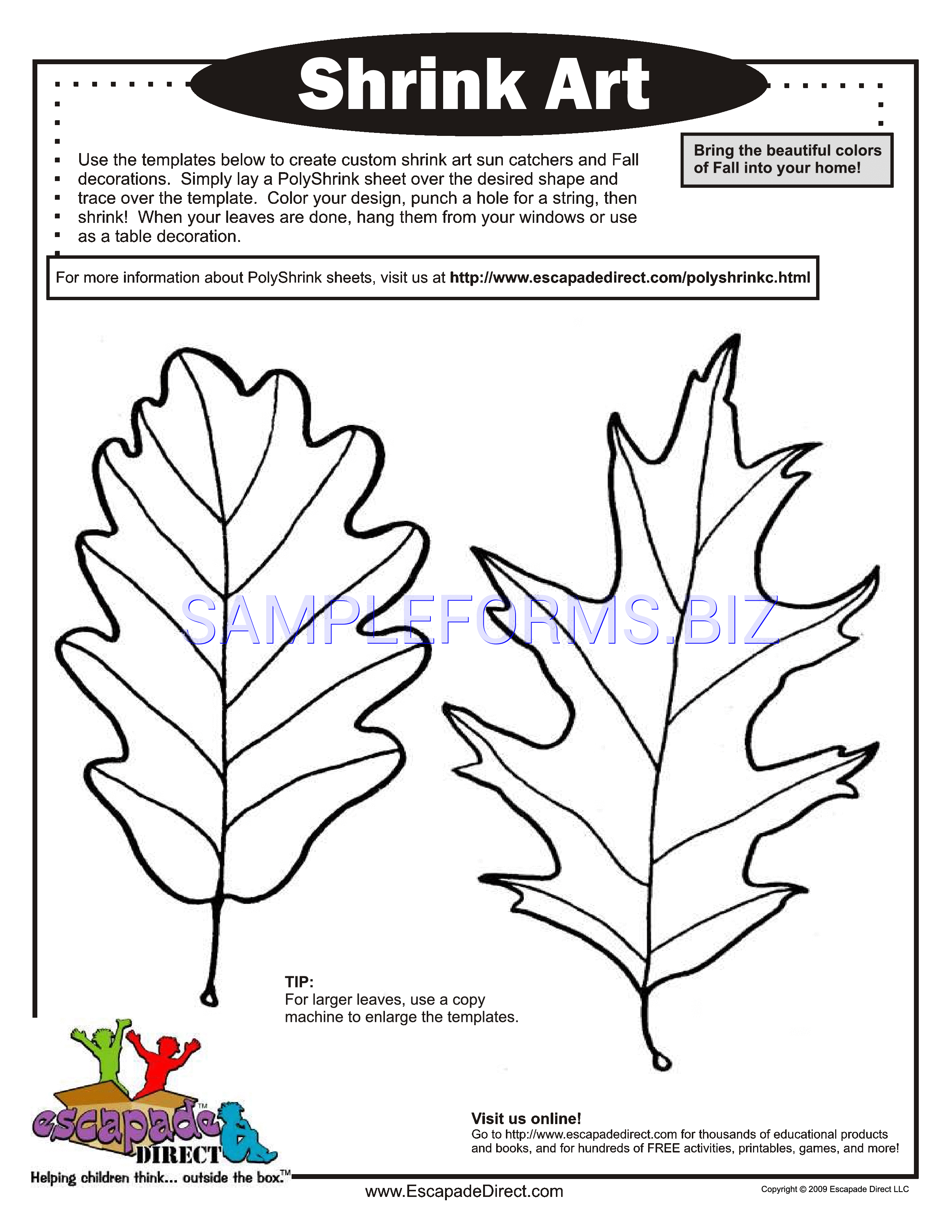 Preview free downloadable Leaf Template 2 in PDF (page 1)