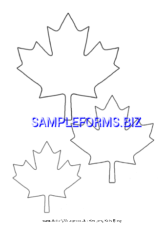 Maple Leaf Template pdf free
